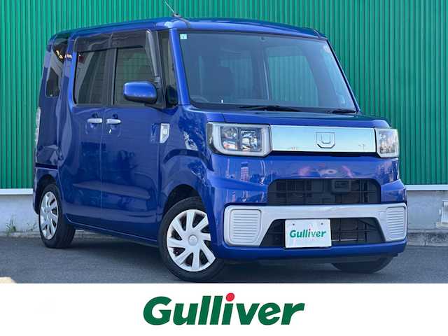 ダイハツ ウェイク L SA 宮城県 2015(平27)年 9.1万km ブルーメタリック 純正7インチナビ/(ワンセグTV/CD/SD)/バックカメラ/衝突軽減防止システム/アイドリングストップ/片側パワースライドドア/オートエアコン/ステアリングスイッチ/横滑り防止/プッシュスタート＆スマートキー/電動格納ミラー/ドアバイザー/スペアキー/純正フロアマット