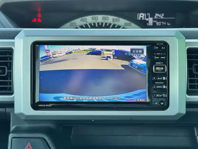 ダイハツ ウェイク L SA 宮城県 2015(平27)年 9.1万km ブルーメタリック 純正7インチナビ/(ワンセグTV/CD/SD)/バックカメラ/衝突軽減防止システム/アイドリングストップ/片側パワースライドドア/オートエアコン/ステアリングスイッチ/横滑り防止/プッシュスタート＆スマートキー/電動格納ミラー/ドアバイザー/スペアキー/純正フロアマット