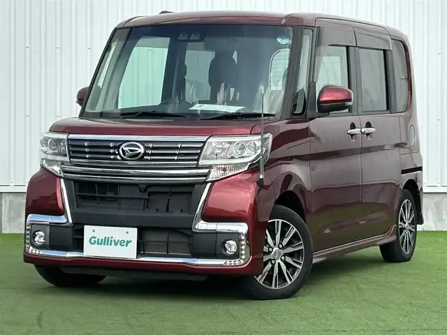 ダイハツ タント カスタムRS トップED LTD SAⅢ 香川県 2018(平30)年 2.4万km ファイアークォーツレッドM 登録時走行距離：23999km/純正SDナビゲーション/→フルセグ/→CD/DVD/全方位カメラ/両側パワースライドドア/ETC/ドライブレコーダー/プッシュスタート/ステアリングリモコン/LEDオートライト/オートハイビーム/フォグランプ/ベンチシート/スマートキー/スペアキー