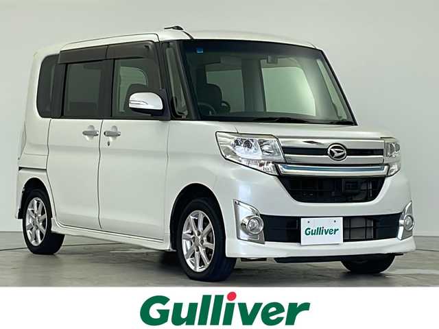 ダイハツ タント カスタム X トップED SA 岐阜県 2015(平27)年 7.5万km パールホワイトⅢ 純正ナビ　/フルセグＴＶ　/Ｂｌｕｅｔｏｏｔｈ　/バックカメラ　/片側パワースライドドア　/純正アルミホイール　/純正ステアリング　/純正フロアマット　/パワーウィンドウ　/パワーステアリング　/エンジンスタートボタン/純正ドアバイザー/ドライブレコーダー(前方のみ)/電格ミラー/衝突軽減ブレーキ