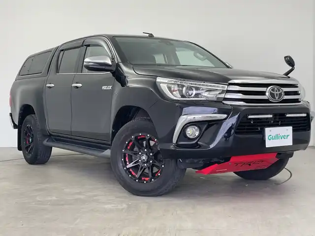 トヨタ ハイラックス Z 三重県 2019(平31)年 6.2万km アティチュードブラックマイカ /禁煙車//社外ポータブルナビ/　BT/フルセグTV/AM/FM/HDMI/CD/DVD//クルーズコントロール//キャノピー//TRD フロントアンダーカバー//ステアリングスイッチ//オートライト//バックモニター//レーンキープアシスト//プリクラッシュ//電格ミラー//ETC//ウィンカーミラー//スペアキー×1//JAOSスタッドレスタイヤ積込