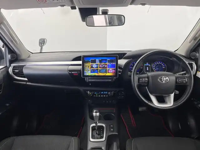 トヨタ ハイラックス Z 三重県 2019(平31)年 6.2万km アティチュードブラックマイカ /禁煙車//社外ポータブルナビ/　BT/フルセグTV/AM/FM/HDMI/CD/DVD//クルーズコントロール//キャノピー//TRD フロントアンダーカバー//ステアリングスイッチ//オートライト//バックモニター//レーンキープアシスト//プリクラッシュ//電格ミラー//ETC//ウィンカーミラー//スペアキー×1//JAOSスタッドレスタイヤ積込