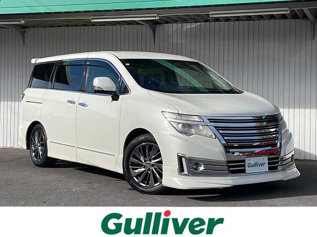 日産 エルグランド ライダー 黒本革シート 長野県 2017(平29)年 6.2万km ブリリアントホワイトパール ４WD/ブラックレザーシート/両側パワースライドドア/メモリナビフルセグTV/バックカメラ/ETC/純正18インチアルミ/シートヒーター/パワーシート/クルーズコントロール/プッシュスタート/保証書/スペアキー