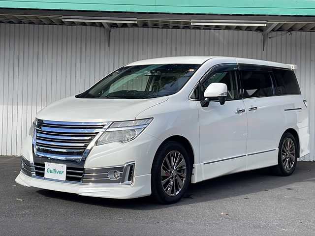 日産 エルグランド ライダー 黒本革シート 長野県 2017(平29)年 6.2万km ブリリアントホワイトパール ４WD/ブラックレザーシート/両側パワースライドドア/メモリナビフルセグTV/バックカメラ/ETC/純正18インチアルミ/シートヒーター/パワーシート/クルーズコントロール/プッシュスタート/保証書/スペアキー