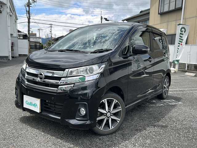 日産 デイズ ハイウェイスターG ターボ 岐阜県 2018(平30)年 4万km ブラック ワンオーナー/純正オーディオ/FM/AM/CD/AUX/全周囲モニター/バックカメラ/コーナーセンサー（F/R）/エマージェンシーブレーキ/踏み間違え防止アシスト/車線逸脱警報/オートハイビーム/ふらつき防止機能/クルーズコントロール/ステアリングスイッチ/アイドリングストップ/HIDヘッドライト/フォグライト/プッシュスタート/スマートキースペア/純正バイザー/純正フロアマット/ISOFIX/電格ウインカーミラー