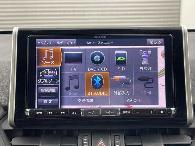 トヨタ ＲＡＶ４ ハイブリッドG 三重県 2019(令1)年 8.7万km ホワイトパールクリスタルシャイン 禁煙車/ＢＳＭ　/社外９インチナビ　/CD/DVD/BT/MSV/フルセグTV/シートヒーター　/バックカメラ　/ＥＴＣ　/クリアランスソナー　/D席パワーシート　/ステアリングヒーター　/レーダークルーズコントロール　/オートハイビーム　/前方ドライブレコーダー/電動パーキングブレーキ/オートホールド/パワーバックドア