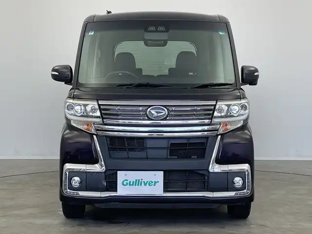 ダイハツ タント カスタム X トップED SA Ⅲ 新潟県 2017(平29)年 6.5万km ナイトシャドーパープルクリスタルM 純正メモリナビ【NMZK-W67D】/　フルセグTV/Bluetooth/CD/DVD/USB/衝突被害軽減ブレーキ/レーンキープアシスト/コーナーセンサー/バックモニター/ハーフレザーシート/D席シートヒーター/片側パワースライドドア/アイドリングストップ/LEDヘッドライト/オートマチックハイビーム