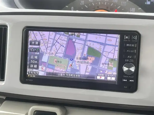 ダイハツ ムーヴ キャンバス X LTD メイクアップ SA Ⅲ 島根県 2017(平29)年 4.4万km スムースグレーマイカメタリック/ブラックマイカメタリック 2トーン 純正ナビ /フルセグTV　/Bluetooth　/DVD再生 /両側パワースライド　/オートライト/ハイビーム　/スマートキー　/プッシュスタート　/衝突軽減ブレーキ/リアコーナーセンサー　/ハンドルカバー　/オートエアコン/社外14インチAＷ＆スタッドレス積込/純正フロアマット/保証書/取扱説明書