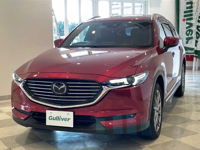 マツダ ＣＸ－８ XD Lパッケージ 福井県 2018(平30)年 5.4万km ソウルレッドクリスタルM 純正7インチSDナビ/(フルセグTV/CD/DVD/USB/Bluetooth)/360°ビューモニター/アルパインフリップダウンモニター/BOSEサウンドシステム/i-ACTIVSENSE/・レーダークルーズコントロール/・ブラインドスポットモニタリング/・スマートシティブレーキサポート/・レーンキープアシストシステム/・リアクロストラフィックアラート/・標識認識システム/・車間認識支援システム/ETC/純正ドライブレコーダー/電動リアゲート/TFT液晶メーター/ヘッドアップディスプレイ/ステアリングヒーター/シートヒーター/エアシート/パワーシート(D席メモリ)/レザーシート/オートライト/LEDヘッドライト/純正19インチアルミホイール/電動パーキングブレーキ/オートホールド/プッシュスタート/スマートキー×2