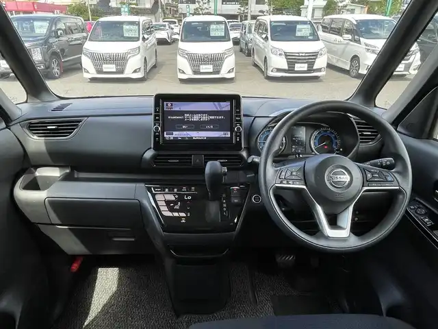 日産 ルークス HWS X プロパイロットED 岡山県 2021(令3)年 1.8万km ホワイトパール 純正9インチナビ　MM320D-L/フルセグTV、CD、DVD、Bluetooth、AM、FM/全方位カメラ/プロパイロット/両側パワースライドドア/前方ドライブレコーダー/リアサーキュレーター/シートバックテーブル/後席ロールサンシェード/LEDヘッドライト/スマートキー/プッシュスタート