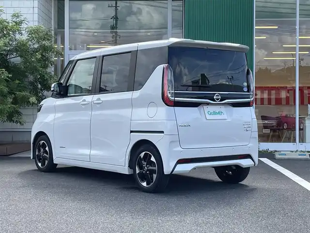 日産 ルークス HWS X プロパイロットED 岡山県 2021(令3)年 1.8万km ホワイトパール 純正9インチナビ　MM320D-L/フルセグTV、CD、DVD、Bluetooth、AM、FM/全方位カメラ/プロパイロット/両側パワースライドドア/前方ドライブレコーダー/リアサーキュレーター/シートバックテーブル/後席ロールサンシェード/LEDヘッドライト/スマートキー/プッシュスタート