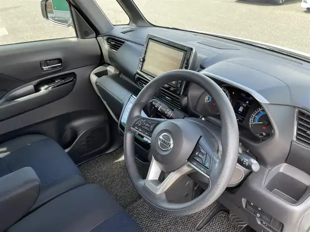 日産 ルークス HWS X プロパイロットED 岡山県 2021(令3)年 1.8万km ホワイトパール 純正9インチナビ　MM320D-L/フルセグTV、CD、DVD、Bluetooth、AM、FM/全方位カメラ/プロパイロット/両側パワースライドドア/前方ドライブレコーダー/リアサーキュレーター/シートバックテーブル/後席ロールサンシェード/LEDヘッドライト/スマートキー/プッシュスタート