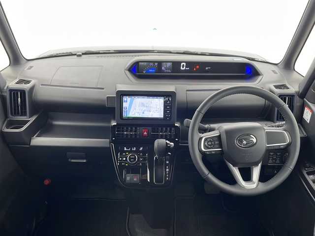 ダイハツ タント カスタム RS 千葉県 2025(令7)年 0.7万km ブラックマイカメタリック 純正ナビ/フルセグTV/衝突被害軽減ブレーキ/レーンキープアシスト/オートハイビーム/バックカメラ/クリアランスソナー/両側パワースライドドア/アイドリングストップ/電動パーキング/オートホールド/プッシュスタート/スマートキー