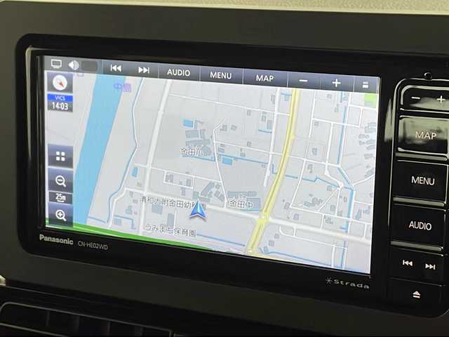 ダイハツ タント カスタム RS 千葉県 2025(令7)年 0.7万km ブラックマイカメタリック 純正ナビ/フルセグTV/衝突被害軽減ブレーキ/レーンキープアシスト/オートハイビーム/バックカメラ/クリアランスソナー/両側パワースライドドア/アイドリングストップ/電動パーキング/オートホールド/プッシュスタート/スマートキー