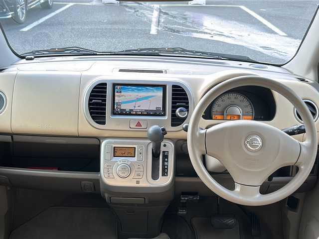 日産 モコ E 京都府 2010(平22)年 7.4万km ミルクティーベージュ 純正ナビ/CD・DVD/ドアバイザー/ETC/HID/スマートキー