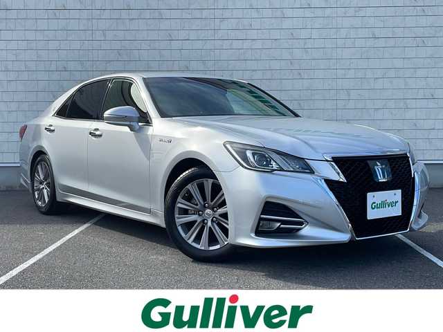 トヨタ クラウン ハイブリッド アスリートS 栃木県 2015(平27)年 6.8万km シルバーM 純正SDナビ/・Bluetooth CD DVD/・TV フルセグ/・バックカメラ/追従式クルーズコントロール/ETC2.0/ドライブレコーダー/前席パワーシート/純正17インチアルミホイール/コーナーセンサー/LEDヘッドライト/オートライト