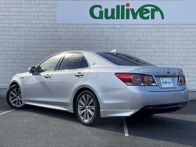 トヨタ クラウン ハイブリッド アスリートS 栃木県 2015(平27)年 6.8万km シルバーM 純正SDナビ/・Bluetooth CD DVD/・TV フルセグ/・バックカメラ/追従式クルーズコントロール/ETC2.0/ドライブレコーダー/前席パワーシート/純正17インチアルミホイール/コーナーセンサー/LEDヘッドライト/オートライト