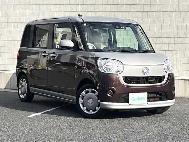 ダイハツ ムーヴ キャンバス X SA Ⅱ 千葉県 2017(平29)年 9.1万km スムースグレーマイカメタリック/プラムブラウンクリスタルマイカ 2トーン ワンオーナー/純正メモリナビ（NMZK-W67D）/BlueTooth接続/TV/CD/DVD/FM/AM/スマートアシストII/・衝突回避支援ブレーキ/・誤発進抑制制御機能/・車線逸脱警報/・先行者発進お知らせ機能/バックカメラ/ドライブレコーダー/アイドリングストップ/ステアリングスイッチ/プッシュスタート/スマートキー/スペアキー/オートライト/純正フロアマット/取扱説明書/保証書