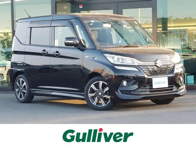 スズキ ソリオ バンディット HV MV 東京都 2019(平31)年 7.9万km スーパーブラックパール 純正ナビ/　・フルセグTV/　・Bluetooth接続/　・CD/DVD再生/　・SDミュージックサーバー/　・AM/FMラジオ/バックカメラ/ETC/ドライブレコーダー/被害軽減ブレーキ/両側パワースライドドア/クルーズコントロール/パドルシフト/純正フロアマット/LEDヘッドライト/プッシュスタート/スマートキー