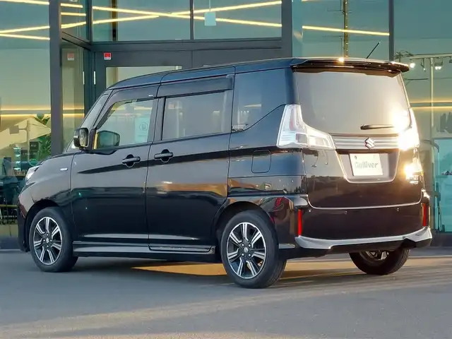 スズキ ソリオ バンディット HV MV 東京都 2019(平31)年 7.9万km スーパーブラックパール 純正ナビ/　・フルセグTV/　・Bluetooth接続/　・CD/DVD再生/　・SDミュージックサーバー/　・AM/FMラジオ/バックカメラ/ETC/ドライブレコーダー/被害軽減ブレーキ/両側パワースライドドア/クルーズコントロール/パドルシフト/純正フロアマット/LEDヘッドライト/プッシュスタート/スマートキー