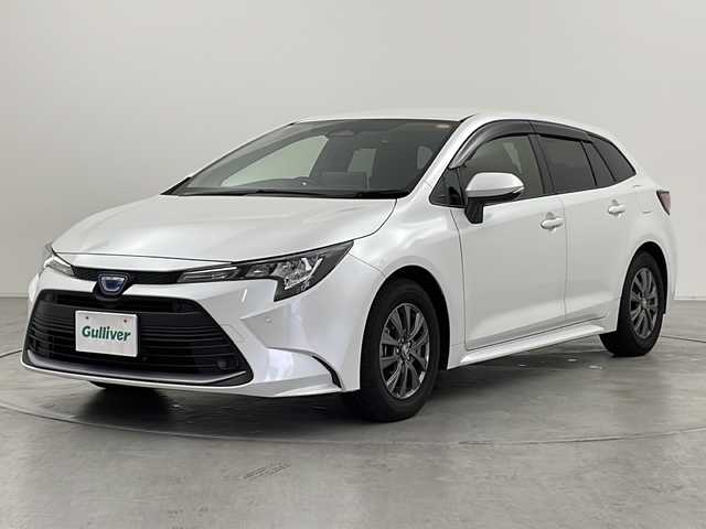 トヨタ カローラツーリング ハイブリッド G 群馬県 2024(令6)年 1.2万km プラチナホワイトパールマイカ 純正10.5型ナビ　バックカメラ　スペアタイヤ　アダプティブクルーズコントロール　衝突被害軽減ブレーキ　電動サイドブレーキ　レザーステアリング　オートハイビーム　BSM クリアランスソナー　禁煙車