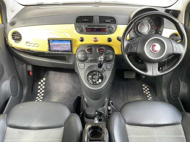 フィアット ５００ 1．4 16V スポーツ 長野県 2009(平21)年 10.8万km 黄 純正CD/純正16インチアルミ/ドライブレコーダー/純正フロアマット