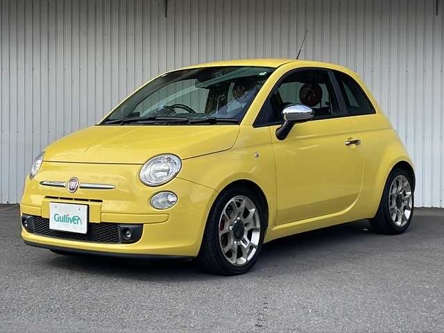 フィアット ５００ 1．4 16V スポーツ 長野県 2009(平21)年 10.8万km 黄 純正CD/純正16インチアルミ/ドライブレコーダー/純正フロアマット