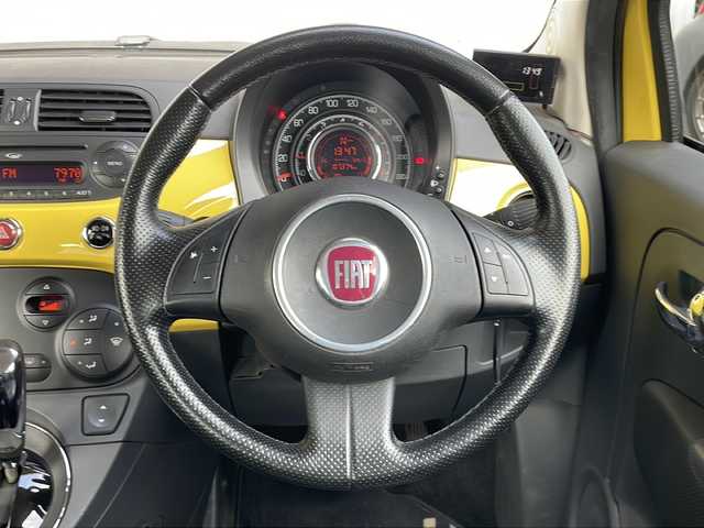 フィアット ５００ 1．4 16V スポーツ 長野県 2009(平21)年 10.8万km 黄 純正CD/純正16インチアルミ/ドライブレコーダー/純正フロアマット