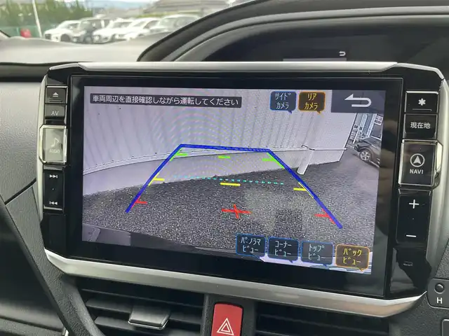 トヨタ ヴォクシー ZS 煌Ⅱ 熊本県 2019(令1)年 6.6万km イナズマスパーキングブラックガラスフレーク 社外ナビ/・BT/CD/DVD/SD/USB/AM/FM/・フルセグ/フリップダウンモニター/バックカメラ/前後ドラレコ/両側パワースライドドア/トヨタセーフティーセンス/ビルトインETC/革巻きステアリング/・ステアリングリモコン/クルーズコントロール/MTモード付AT/プッシュスタート/・スマートキー/・スペアキー×１/アイドリングストップ/純正AW/純正ドアバイザー/純正フロアマット/電動格納ミラー/・ミラーウィンカー/ロールサンシェード