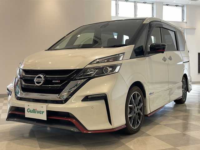 日産 セレナ ニスモ 福井県 2018(平30)年 3.9万km ブリリアントホワイトパール 純正９インチナビ/フルセグTV/アラウンドビューモニター/パーキングアシスト/ニスモセーフティーパック/プロパイロット/両側オートスライドドア/ETC/純正ドライブレコーダー/インテリジェントルームミラー/ニスモ専用パーツ/オートライト/LEDヘッドライト/純正AW/純正フロアマット/プッシュスタート/スマートキー/ステアリングスイッチ/ウィンカーミラー