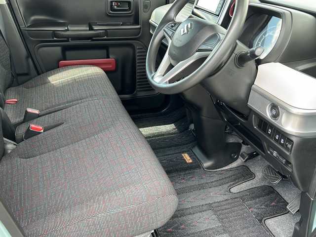 スズキ スペーシア HYBRID X 茨城県 2018(平30)年 2.6万km オフブルーM ディーラーオプションナビ（CN-RZ773W）/【フルセグTV/CD/DVD/Bluetooth/ラジオ】/全方位カメラ/両側パワースライドドア/ヘッドアップディスプレイ/衝突被害軽減システム/レーンキープアシスト/リヤコーナーセンサー/横滑り防止機能/アイドリングストップ/運転席シートヒーター/ETC/リヤサーキュレーター/オートライト/純正フロアマット/純正ドアバイザー/プッシュスタート/スマートキー