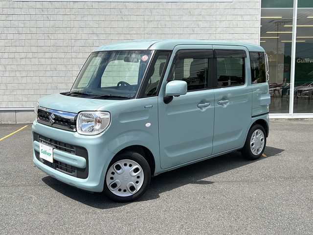 スズキ スペーシア HYBRID X 茨城県 2018(平30)年 2.6万km オフブルーM ディーラーオプションナビ（CN-RZ773W）/【フルセグTV/CD/DVD/Bluetooth/ラジオ】/全方位カメラ/両側パワースライドドア/ヘッドアップディスプレイ/衝突被害軽減システム/レーンキープアシスト/リヤコーナーセンサー/横滑り防止機能/アイドリングストップ/運転席シートヒーター/ETC/リヤサーキュレーター/オートライト/純正フロアマット/純正ドアバイザー/プッシュスタート/スマートキー