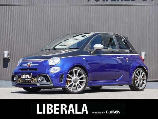 アバルト ５９５ ツーリズモ 長野県 2018(平30)年 4.4万km 青 茶革シート/2DINナビ/フルセグTV/バックカメラ/純正17AW/イエローキャリパー/ETC/ドライブレコーダー/パドルシフト/防眩ミラー/ステアリングスイッチ