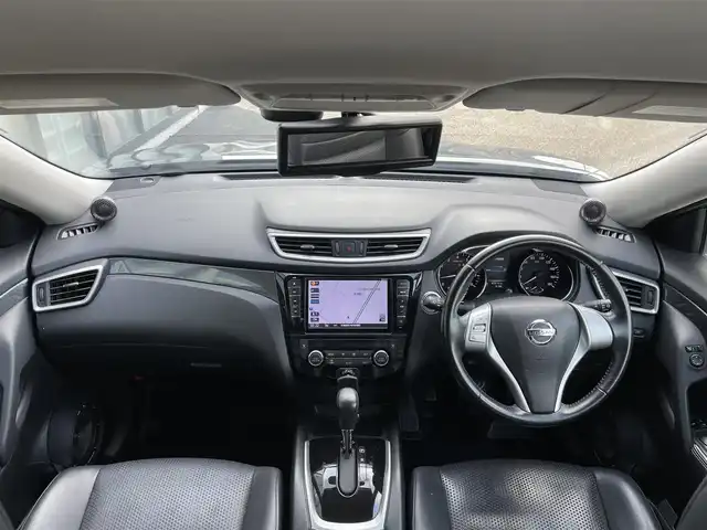 日産 エクストレイル 20X ブラックエクストリーマーX エマB 道央・札幌 2015(平27)年 8.8万km ダイヤモンドブラック ４WD/純正ディーラーOPナビ/CD/DVD/BT/フルセグ/エマージェンシーブレーキ/横滑り防止装置/ヒルディセントコントロール/レーンキープアシスト/クリアランスソナー/ビルトインETC/アイドリングストップ/ECOMODE/前席シートヒーター/カプロンシート/プッシュスタート/スマートキー/LEDヘッドライト/オートライト/フォグランプ/電動格納ミラー/ウィンカーミラー/純正フロアマット/社外AW付夏タイヤ積込/245/45/R20/2017年/山4mm