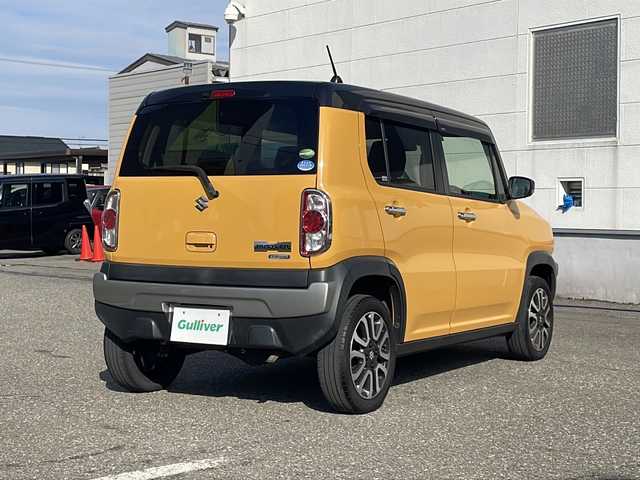 スズキ ハスラー J ブラックインテリアパッケージ 福井県 2018(平30)年 5.4万km アクティブイエロー/ブラック2トーンルーフ 登録時走行距離５３２５６ｋｍ/ワンオーナー/ブラックインテリアパッケージ/４WD/デュアルカメラブレーキサポート/レーンキープアシスト/社外メモリナビゲーション/（CD/DVD/BT）/フルセグテレビ/前後ドライブレコーダー（ミラー型）/純正15インチアルミホイール/HIDヘッドライト/LEDフォグランプ/ダウンヒルコントロール/シートヒーター/ハーフレザーシート/オートライト/アイドリングストップ/ETC/ドアバイザー/プッシュスタート/スマートキー/保証書/取扱説明書