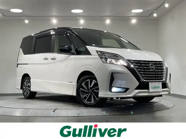 日産 セレナ ハイウェイスター 愛知県 2021(令3)年 6.3万km ブリリアントホワイトパール 2トーン 純正１０インチナビ/パワースライドドア/衝突軽減ブレーキ/車線逸脱警報/クリアランスソナー/ブラインドスポットモニター/クルーズコントロール/バックカメラ/ドライブレコーダー/アクセサリーソケット/ビルトインＥＴＣ/アイドリングストップ/ISOFIX/純正フロアマット/純正16インチアルミホイール