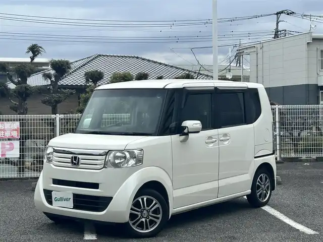 ホンダ Ｎ ＢＯＸ G Lパッケージ 静岡県 2014(平26)年 9.4万km フィヨルドミストパール ユーザー買取/純正ナビ/片側パワースライドドア/バックカメラ/純正14インチAW