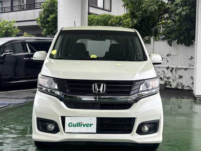 ホンダ Ｎ ＷＧＮ カスタム G ターボパッケージ 熊本県 2015(平27)年 8.2万km プレミアムホワイトパール 純正ナビ（VXM-152VFi）/【フルセグTV/CD/DVD/Bluetooth/MusicRack】/バックカメラ/シティブレーキアクティブシステム（CTBA）/クルーズコントロール/パドルシフト/黒ハーフレザーシート/ドライブレコーダー（DRV-220D）/純正14インチAW/ECON/横滑り防止機能/オートライト/LEDヘッドライト/フォグランプ/純正フロアマット/純正ドアバイザー/革巻きステアリング/ステアリングスイッチ/保証書/取扱説明書