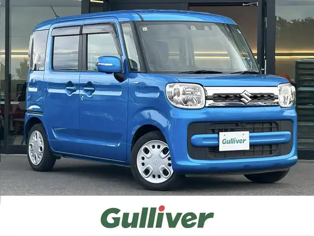 スズキ スペーシア HYBRID X 栃木県 2020(令2)年 2.9万km ブリスクブルーM スズキセーフティサポート/純正メモリナビ/フルセグTV/DVD/Bluetooth/USB/全方位カメラ/両側パワースライドドア/スマートキー×2/LEDヘッドライト/レーダークルーズコントロール/コーナーセンサー/ヘッドアップディスプレイ/シートヒーター/アイドリングストップ/ステアリングリモコン/ダッシュマット/ロールサンシェード/シートバックテーブル