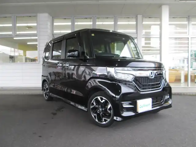 ホンダ Ｎ ＢＯＸ カスタム G EX ターボ ホンダセンシング 千葉県 2018(平30)年 5.3万km クリスタルブラックパール 純正ナビ、フルセグTV/バックカメラ/純正オーディオ【DVD/CD/BT/SD/USB】/両側パワースライドドア/LEDヘッドライト&LEDフォグ/アダプティブクルーズコントロール/レーンキープアシスト/パドルシフト付き革巻きステアリング/ナビ連動ステアリングスイッチ/ハーフレザーシート/純正前後ドライブレコーダー/ビルトインETC、スペアキー/取扱説明書/新車時保証書