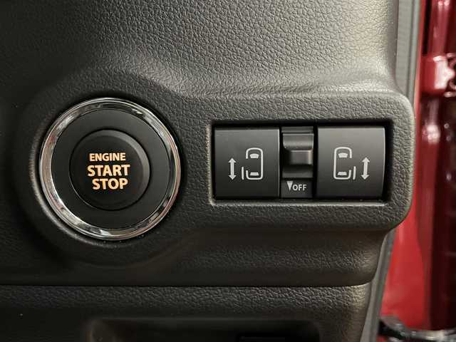 スズキ スペーシア カスタム HYBRID XS ターボ 道央・札幌 2024(令6)年 0.7万km フェニックスレッドパール/ブルーイッシュブラックパール ワンオーナー/ターボ車/社外SDナビ（8インチ）/フルセグ/CD/ DVD/BT/MS/バックカメラ/衝突軽減ブレーキ/レーンキープアシスト/横滑り防止/アイドリングストップ/両側パワースライドドア/レーダークルーズコントロール/パドルシフト/ハーフレザーシート/ステアリングヒーター/シートヒーター（D/N）/ミラーヒーター/ヘッドアップディスプレイ/プッシュスタート/スマートキー×2/純正エンジンスターター/革巻きステアリング/電動パーキングブレーキ/ドライブレコーダー（前後タイプ）/オートライト/LEDヘッドライト/フォグランプ/クリアランスソナー/社外AW付スタッドレスセット積込み/　165/55/15 2023年製8mm/保証書/取扱説明書/ナビ取扱説明書