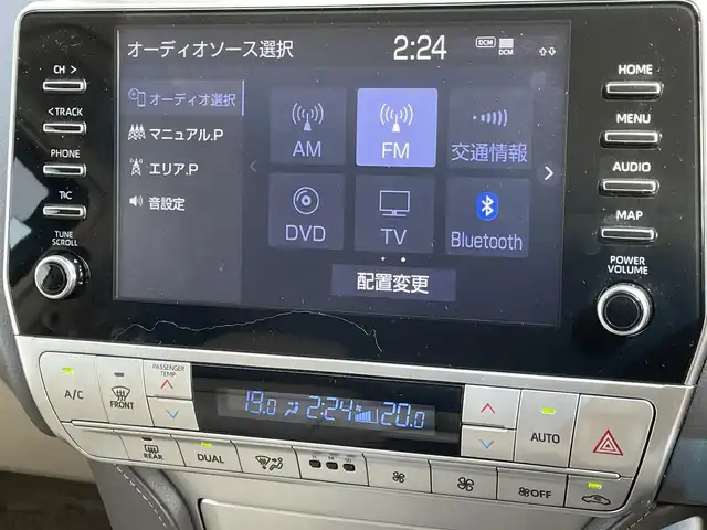 トヨタ ランドクルーザー プラド TX Lパッケージ マットブラED 群馬県 2022(令4)年 1.9万km ホワイトパールクリスタルシャイン モデリスタフルエアロ　/ムーンルーフ　/メーカーオプションナビ　/全周囲カメラ　/フルセグ・Ｂｌｕｅｔｏｏｔｈ。CD・DVD　/ベージュ革　/シートエアコン　/レーンアシスト　/衝突軽減ブレーキ　/コーナーセンサー　/ヒッチメンバー/ETC2.0/純正フロアマット