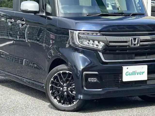 ホンダ Ｎ ＢＯＸ カスタム L ターボ 静岡県 2023(令5)年 1.8万km 紺 ユーザー買取車両/両側パワースライドドア/クルーズコントロール　追従あり/衝突軽減ブレーキ/車線逸脱防止装置/パーキングスイッチ/ブレーキホールド/純正15インチアルミホイール/D/Nシートヒーター/12Vシガーソケット/全席コンソール/ABS/エアバック/パワーウィンドウ/シートヒーター