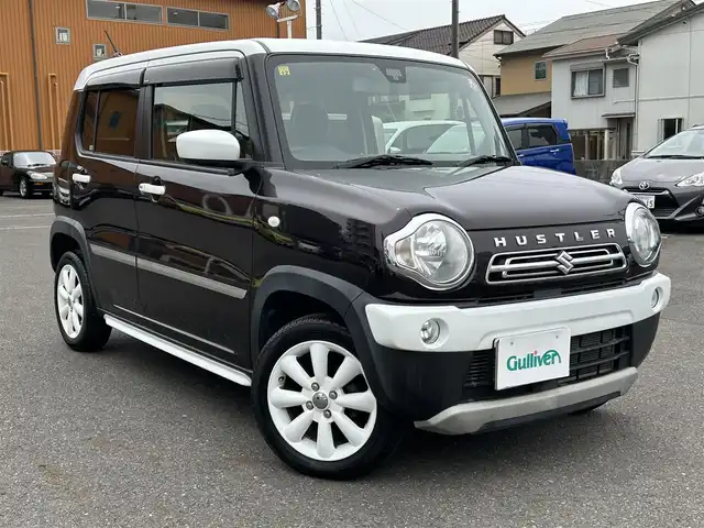 スズキ ハスラー G 静岡県 2016(平28)年 4.8万km ムーンライトバイオレットパールメタリック/ホワイト2トーンルーフ 純正オーディオ/Bluetooth/CD/USB/AUX/FM/AM/ビルドインETC/LEDヘッドライト/レーダーブレーキサポート/ヘッドライトレベライザー/フォグランプ/電動格納ミラー/横滑り防止装置/アイドリングストップ/スマートキー2個/プッシュスタート/前席シートヒーター/新車時保証書/取扱説明書