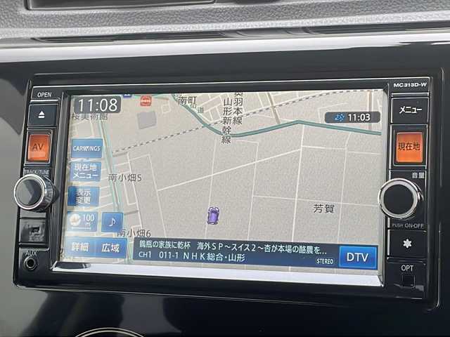 日産 デイズ ハイウェイスターG 山形県 2013(平25)年 3.5万km プレミアムパープルP 禁煙車/純正ナビ/CD.DVD.BT.USB.AUX/ワンセグ/アラウンドビューモニター/ETC/アイドリングストップ/プッシュスタート/スマートキー/キセノンライト
