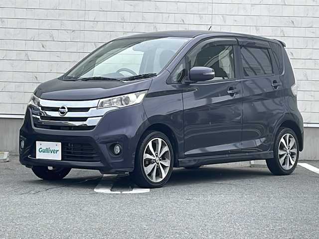 日産 デイズ ハイウェイスターG 山形県 2013(平25)年 3.5万km プレミアムパープルP 禁煙車/純正ナビ/CD.DVD.BT.USB.AUX/ワンセグ/アラウンドビューモニター/ETC/アイドリングストップ/プッシュスタート/スマートキー/キセノンライト