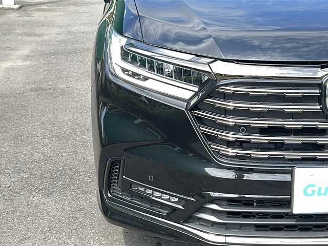 ホンダ オデッセイ ハイブリッド e:HEVアブソルート EXブラックED 茨城県 2024(令6)年 0.9万km 黒 Honda SENSING/純正9インチHonda CONNECTナビ/-フルセグTV　Bluetooth /全周囲 バック フロント サイドカメラ/両側パワースライドドア/路外逸脱抑制機能/渋滞追従機能付アダプティブクルーズコントロール/車線維持支援システム/オートハイビーム/ブラインドスポットインフォメーション/LEDシーケンシャルターンシグナルランプ/LEDオートヘッドライト LEDフォグライト/本革シート/前席後席シートヒーター/純正18インチアルミホイール/本革巻ステアリングホイール/ステアリングスイッチ/ワイヤレス充電/スマートキー/ビルトインETC2.0