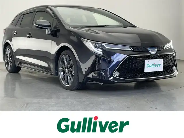 トヨタ カローラツーリング ハイブリッド ダブルバイビー 愛知県 2021(令3)年 3万km スパークリングブラックパールクリスタルシャイン 純正９型ＤＡナビＴＶ　バックカメラ　禁煙車　ハーフレザー　シートヒーター　ＢＳＭ　ＥＴＣ２．０　ハンドルヒーター　前後ドラレコ　ＬＥＤライト　セーフティセンス　衝突軽減　追従クルコン　電動パーキングＢ