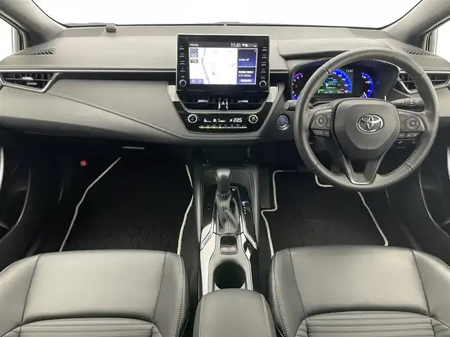 トヨタ カローラツーリング ハイブリッド ダブルバイビー 愛知県 2021(令3)年 3万km スパークリングブラックパールクリスタルシャイン 純正９型ＤＡナビＴＶ　バックカメラ　禁煙車　ハーフレザー　シートヒーター　ＢＳＭ　ＥＴＣ２．０　ハンドルヒーター　前後ドラレコ　ＬＥＤライト　セーフティセンス　衝突軽減　追従クルコン　電動パーキングＢ