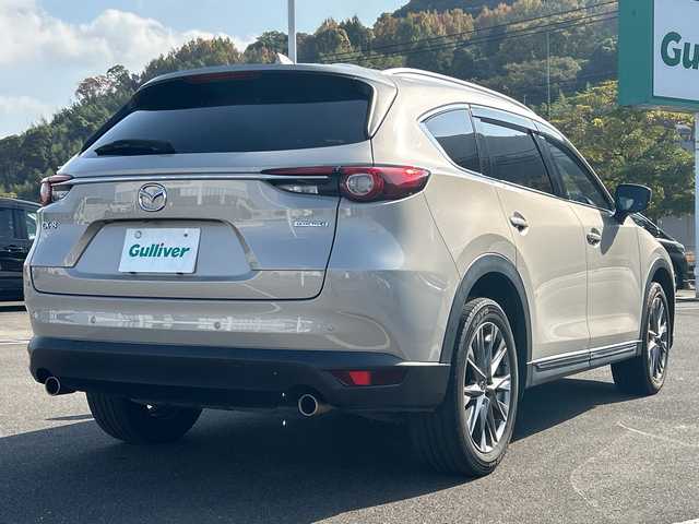 マツダ ＣＸ－８ 25S Lパッケージ 佐賀県 2022(令4)年 4.2万km プラチナクォーツメタリック ワンオーナー/BOSEサウンド/純正ナビ(Bluetooth/フルセグ/FM/AM)/アラウンドビューモニター/ALPINEフリップダウンモニター/レーダークルーズコントロール/黒レザーシート/D/N席パワーシート・シートヒーター/ドラレコ/ETC